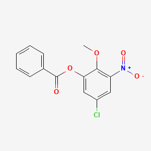 B1452121 5-Chloro-2-methoxy-3-nitrophenyl benzoate CAS No. 1221792-84-2