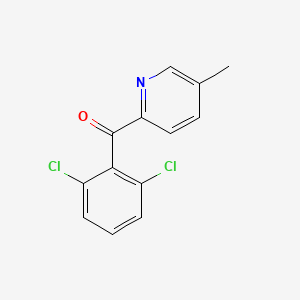 molecular formula C13H9Cl2NO B1452125 2-(2,6-Dichlorobenzoyl)-5-methylpyridine CAS No. 1187163-62-7