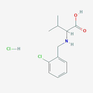 2-{[(2-Chlorophenyl)methyl]amino}-3-methylbutanoic acid hydrochloride