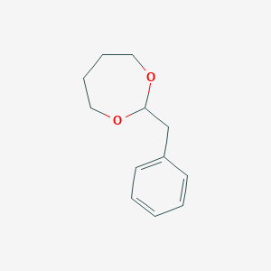 molecular formula C12H16O2 B14521332 2-Benzyl-1,3-dioxepane CAS No. 62581-40-2
