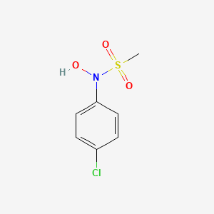 molecular formula C7H8ClNO3S B14521404 Methanesulfonamide, N-(4-chlorophenyl)-N-hydroxy- CAS No. 62919-01-1