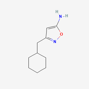 molecular formula C10H16N2O B1452143 3-(Cyclohexylmethyl)-1,2-oxazol-5-amine CAS No. 1092285-76-1
