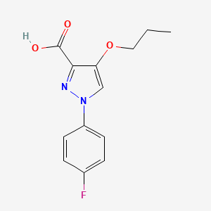 molecular formula C13H13FN2O3 B1452149 1-(4-fluorophenyl)-4-propoxy-1H-pyrazole-3-carboxylic acid CAS No. 1171790-42-3