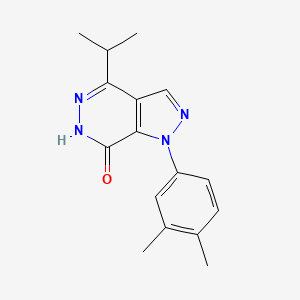 molecular formula C16H18N4O B1452150 1-(3,4-dimethylphenyl)-4-isopropyl-1,6-dihydro-7H-pyrazolo[3,4-d]pyridazin-7-one CAS No. 1105196-58-4