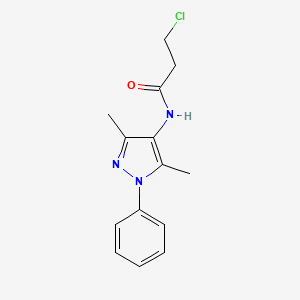 3-chloro-N-(3,5-dimethyl-1-phenyl-1H-pyrazol-4-yl)propanamide