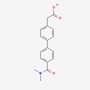 molecular formula C17H17NO3 B1452153 2-(4'-(Dimethylcarbamoyl)-[1,1'-biphenyl]-4-yl)acetic acid CAS No. 1125447-12-2