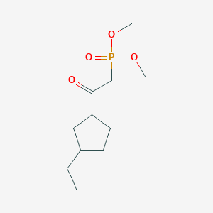molecular formula C11H21O4P B14521555 Dimethyl [2-(3-ethylcyclopentyl)-2-oxoethyl]phosphonate CAS No. 62518-10-9