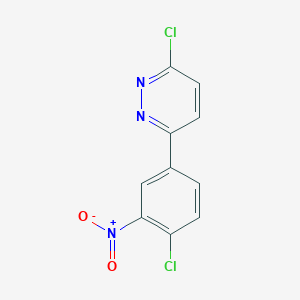 molecular formula C10H5Cl2N3O2 B1452157 3-Chloro-6-(4-chloro-3-nitrophenyl)pyridazine CAS No. 1105194-78-2