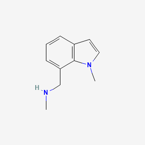 molecular formula C11H14N2 B1452158 N-Methyl-(1-methyl-1H-indol-7-YL)methylamine CAS No. 709649-75-2