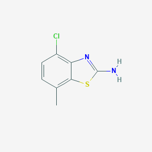 molecular formula C8H7ClN2S B145216 4-Chloro-7-methylbenzo[d]thiazol-2-amine CAS No. 126920-72-7