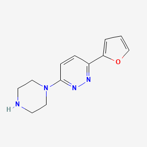 molecular formula C12H14N4O B1452161 3-(Furan-2-yl)-6-(piperazin-1-yl)pyridazine CAS No. 1105195-43-4