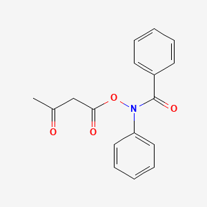 molecular formula C17H15NO4 B14521643 N-[(3-Oxobutanoyl)oxy]-N-phenylbenzamide CAS No. 62641-37-6