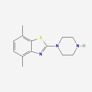 molecular formula C13H17N3S B1452166 4,7-Dimethyl-2-piperazin-1-yl-1,3-benzothiazole CAS No. 1105194-48-6