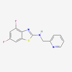 molecular formula C13H9F2N3S B1452167 4,6-difluoro-N-(pyridin-2-ylmethyl)-1,3-benzothiazol-2-amine CAS No. 1105191-11-4