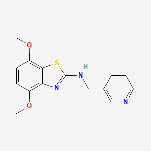 molecular formula C15H15N3O2S B1452169 4,7-dimethoxy-N-(pyridin-3-ylmethyl)benzo[d]thiazol-2-amine CAS No. 1105192-32-2