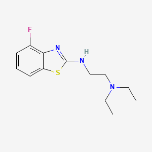 molecular formula C13H18FN3S B1452172 N,N-diethyl-N'-(4-fluoro-1,3-benzothiazol-2-yl)ethane-1,2-diamine CAS No. 1105188-19-9