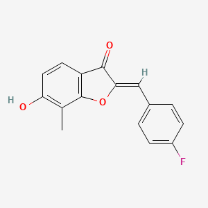 (2Z)-2-(4-fluorobenzylidene)-6-hydroxy-7-methyl-1-benzofuran-3(2H)-one