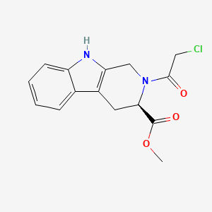 molecular formula C15H15ClN2O3 B1452178 methyl (3R)-2-(chloroacetyl)-2,3,4,9-tetrahydro-1H-beta-carboline-3-carboxylate CAS No. 1217811-48-7