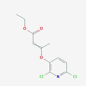 molecular formula C11H11Cl2NO3 B14521814 Ethyl 3-[(2,6-dichloropyridin-3-yl)oxy]but-2-enoate CAS No. 62804-98-2