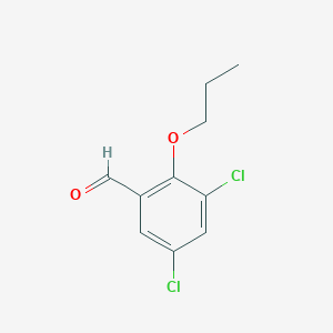 molecular formula C10H10Cl2O2 B1452183 3,5-Dichloro-2-propoxybenzaldehyde CAS No. 883532-89-6
