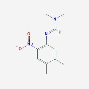 molecular formula C11H15N3O2 B14521858 N'-(4,5-Dimethyl-2-nitrophenyl)-N,N-dimethylmethanimidamide CAS No. 62470-07-9
