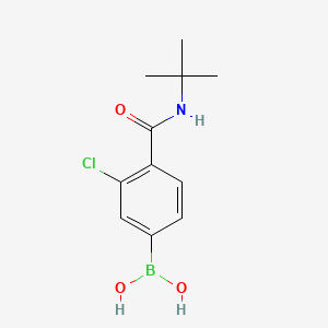 molecular formula C11H15BClNO3 B1452187 3-Chloro-4-(N-tert-butylcarbamoyl)phenylboronic acid CAS No. 850589-46-7