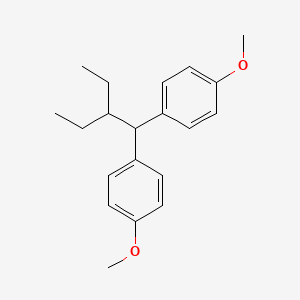 molecular formula C20H26O2 B14521915 1,1'-(2-Ethylbutane-1,1-diyl)bis(4-methoxybenzene) CAS No. 62897-91-0