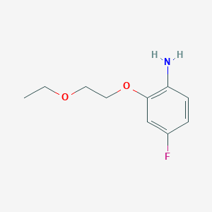 molecular formula C10H14FNO2 B1452193 2-(2-Ethoxyethoxy)-4-fluorophenylamine CAS No. 1155917-76-2