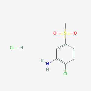 molecular formula C7H9Cl2NO2S B1452200 2-Chloro-5-(methylsulfonyl)aniline hydrochloride CAS No. 1170556-70-3
