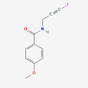 molecular formula C11H10INO2 B14522065 N-(3-Iodoprop-2-yn-1-yl)-4-methoxybenzamide CAS No. 62899-21-2