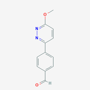 molecular formula C12H10N2O2 B145221 4-(6-Methoxypyridazin-3-YL)benzaldehyde CAS No. 127406-07-9