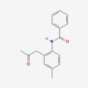 molecular formula C17H17NO2 B14522106 N-[4-Methyl-2-(2-oxopropyl)phenyl]benzamide CAS No. 62641-47-8