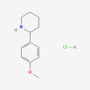 molecular formula C12H18ClNO B1452215 2-(4-Methoxyphenyl)piperidine hydrochloride CAS No. 341526-79-2