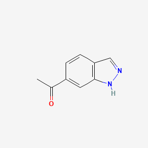 molecular formula C9H8N2O B1452216 1-(1H-吲哚-6-基)乙酮 CAS No. 189559-85-1