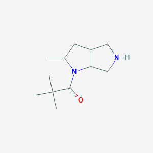 molecular formula C12H22N2O B1452220 2,2-Dimethyl-1-{2-methyl-octahydropyrrolo[2,3-c]pyrrol-1-yl}propan-1-one CAS No. 1218273-10-9