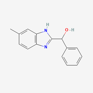 molecular formula C15H14N2O B1452223 (5-methyl-1H-1,3-benzodiazol-2-yl)(phenyl)methanol CAS No. 18046-35-0