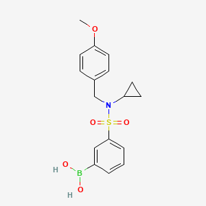 molecular formula C17H20BNO5S B1452225 3-[N-Cyclopropyl-N-(4-methoxybenzyl)sulfamoyl]phenylboronic acid CAS No. 913836-07-4
