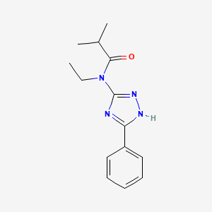 molecular formula C14H18N4O B14522267 N-Ethyl-2-methyl-N-(5-phenyl-1H-1,2,4-triazol-3-yl)propanamide CAS No. 62400-15-1