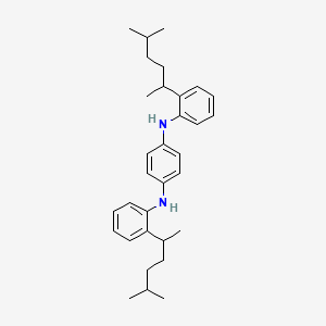 molecular formula C32H44N2 B14522281 N~1~,N~4~-Bis[2-(5-methylhexan-2-yl)phenyl]benzene-1,4-diamine CAS No. 62862-48-0