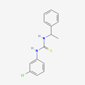molecular formula C15H15ClN2S B14522299 N-(3-Chlorophenyl)-N'-(1-phenylethyl)thiourea CAS No. 62466-41-5