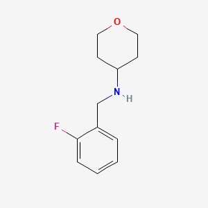 molecular formula C12H16FNO B1452230 N-[(2-fluorophenyl)methyl]oxan-4-amine CAS No. 1157009-10-3