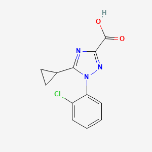 molecular formula C12H10ClN3O2 B1452232 1-(2-chlorophenyl)-5-cyclopropyl-1H-1,2,4-triazole-3-carboxylic acid CAS No. 1154372-57-2