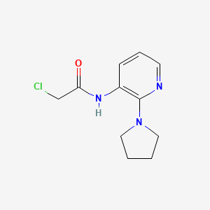 molecular formula C11H14ClN3O B1452233 2-chloro-N-[2-(pyrrolidin-1-yl)pyridin-3-yl]acetamide CAS No. 1156200-84-8