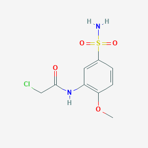 molecular formula C9H11ClN2O4S B1452234 2-氯-N-(2-甲氧基-5-磺酰胺基苯基)乙酰胺 CAS No. 875876-40-7