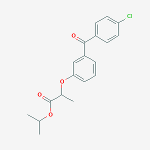 molecular formula C19H19ClO4 B14522350 Propan-2-yl 2-[3-(4-chlorobenzoyl)phenoxy]propanoate CAS No. 62809-70-5