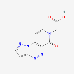 molecular formula C10H7N5O3 B1452247 (6-oxopyrazolo[5,1-c]pyrido[4,3-e][1,2,4]triazin-7(6H)-yl)acetic acid CAS No. 1158405-49-2