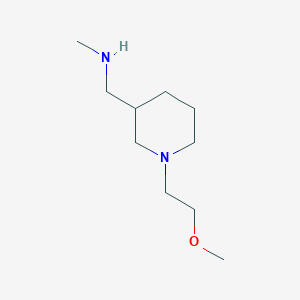 molecular formula C10H22N2O B1452249 1-[1-(2-甲氧基乙基)哌啶-3-基]-N-甲基甲胺 CAS No. 915923-94-3