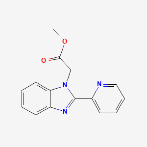 molecular formula C15H13N3O2 B1452250 2-(2-(吡啶-2-基)-1H-苯并[d]咪唑-1-基)乙酸甲酯 CAS No. 74356-96-0