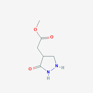 molecular formula C6H10N2O3 B1452251 Methyl (3-oxopyrazolidin-4-yl)acetate CAS No. 1114595-63-9