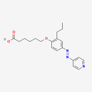 molecular formula C20H25N3O3 B1452255 6-[2-Propyl-4-(4-pyridylazo)phenoxy]hexanoic Acid CAS No. 312694-02-3